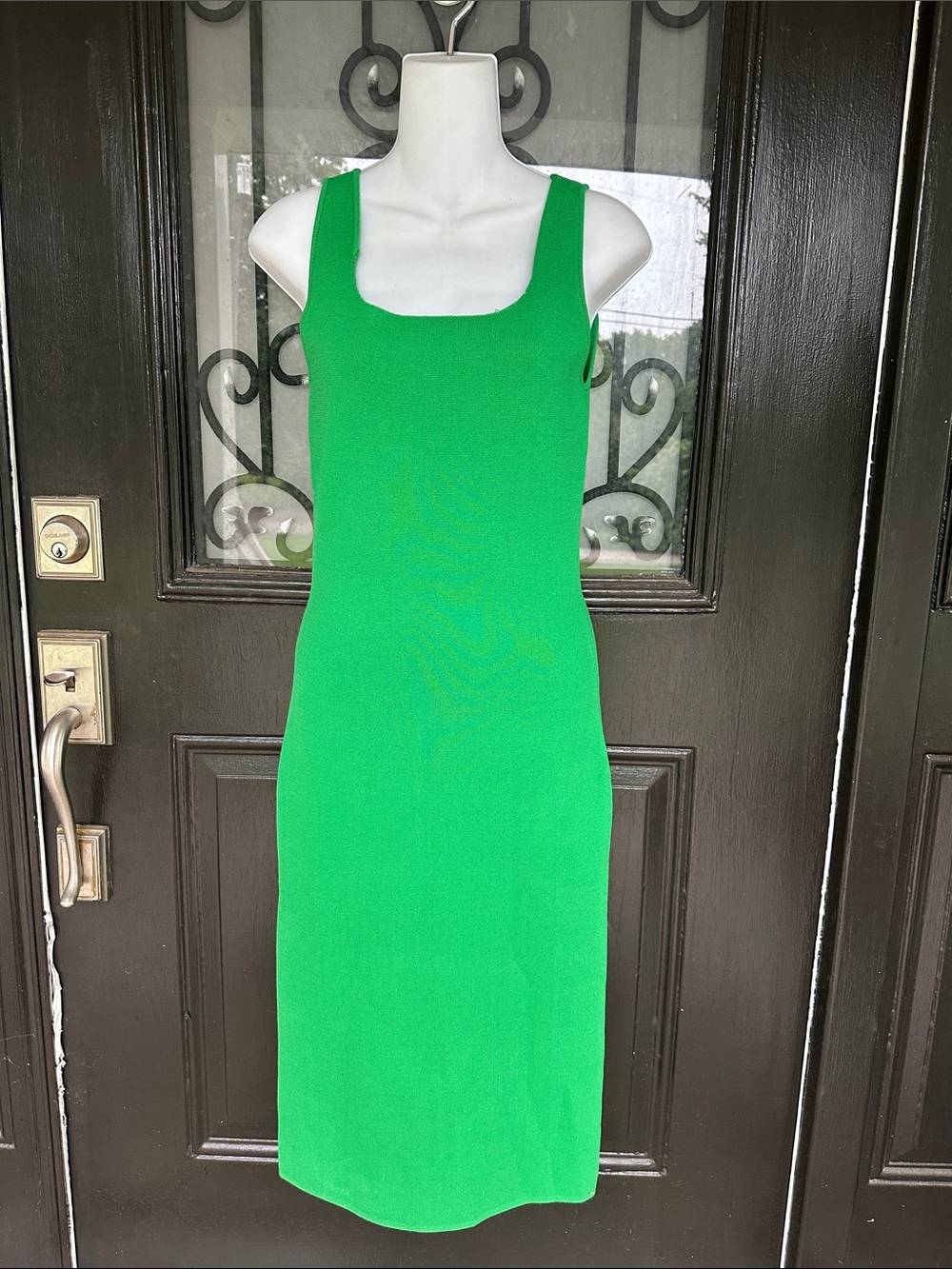 House of Harlow 1960 Square-Neck Knit Midi Dress